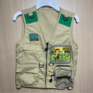 Kids Backyard Safari Outfitters Dress Up Vest with Field Guide New